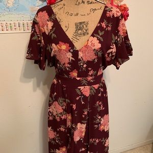 Crystal Sky Maxi Romper ( Floral )
